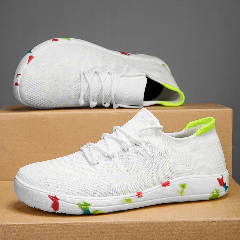 New Men Casual Shoes Breathabl - огляд і ціна Knit Fabric Lace Up Sneakers