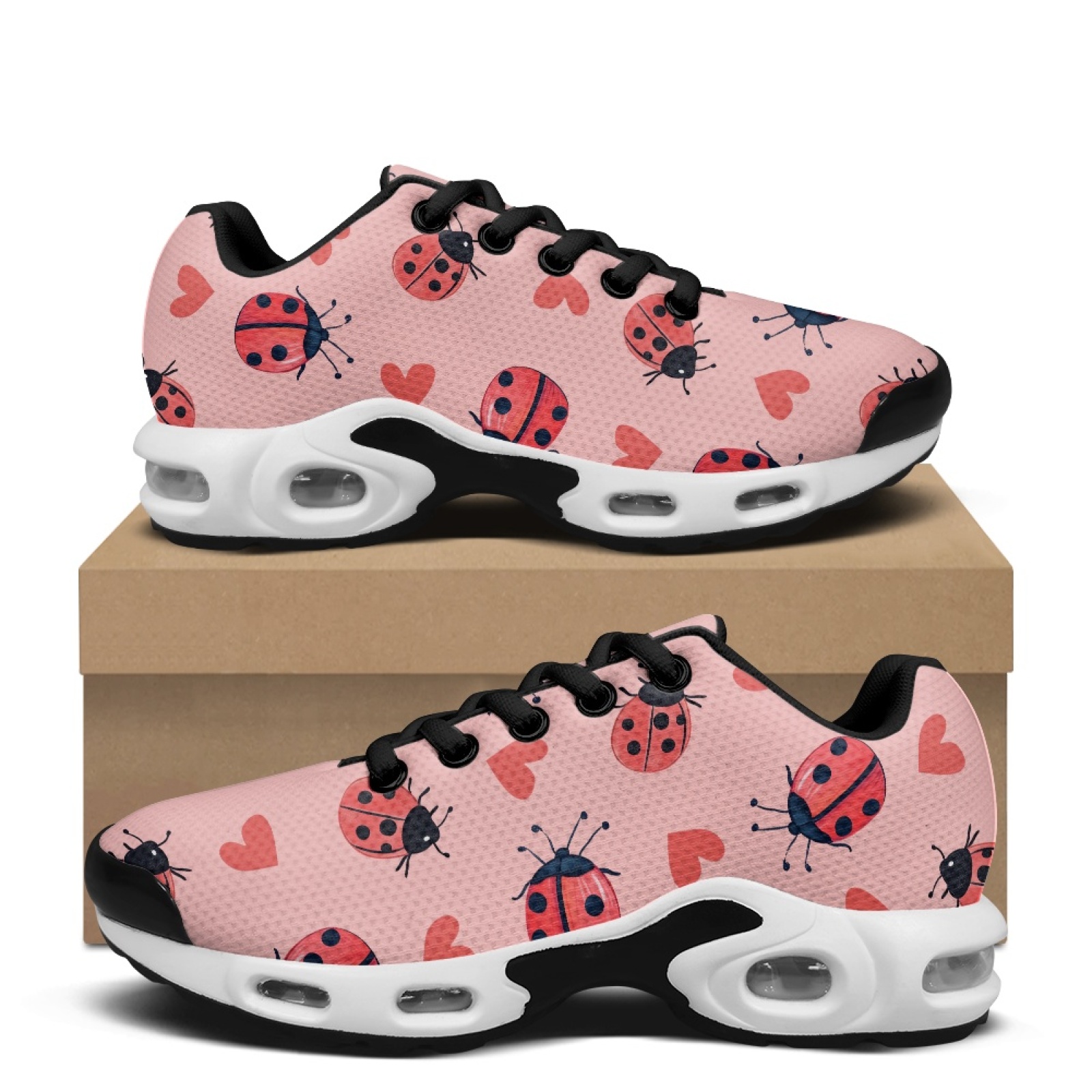 PENSTROLL Ladybug Heart Fashio - огляд і ціна Knit Fabric Lace Up Sneakers