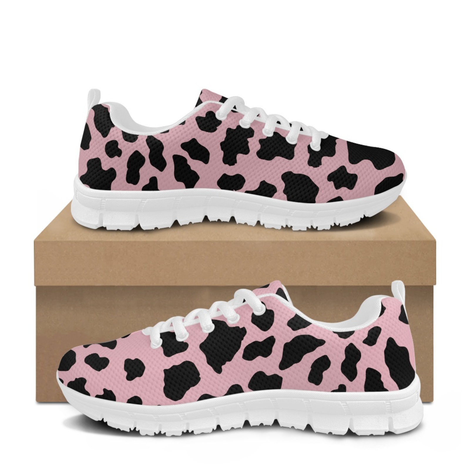 Coloranimal Pink Cow Print Wom - огляд і ціна Shock Absorbing Gym Trainers