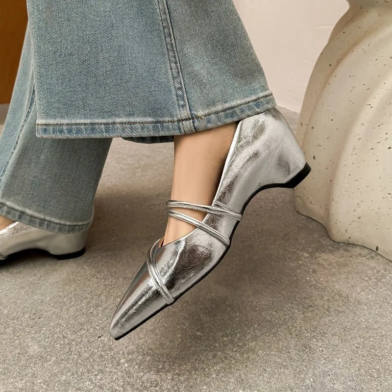 Silver leather high-heeled sho - огляд і ціна Heels
